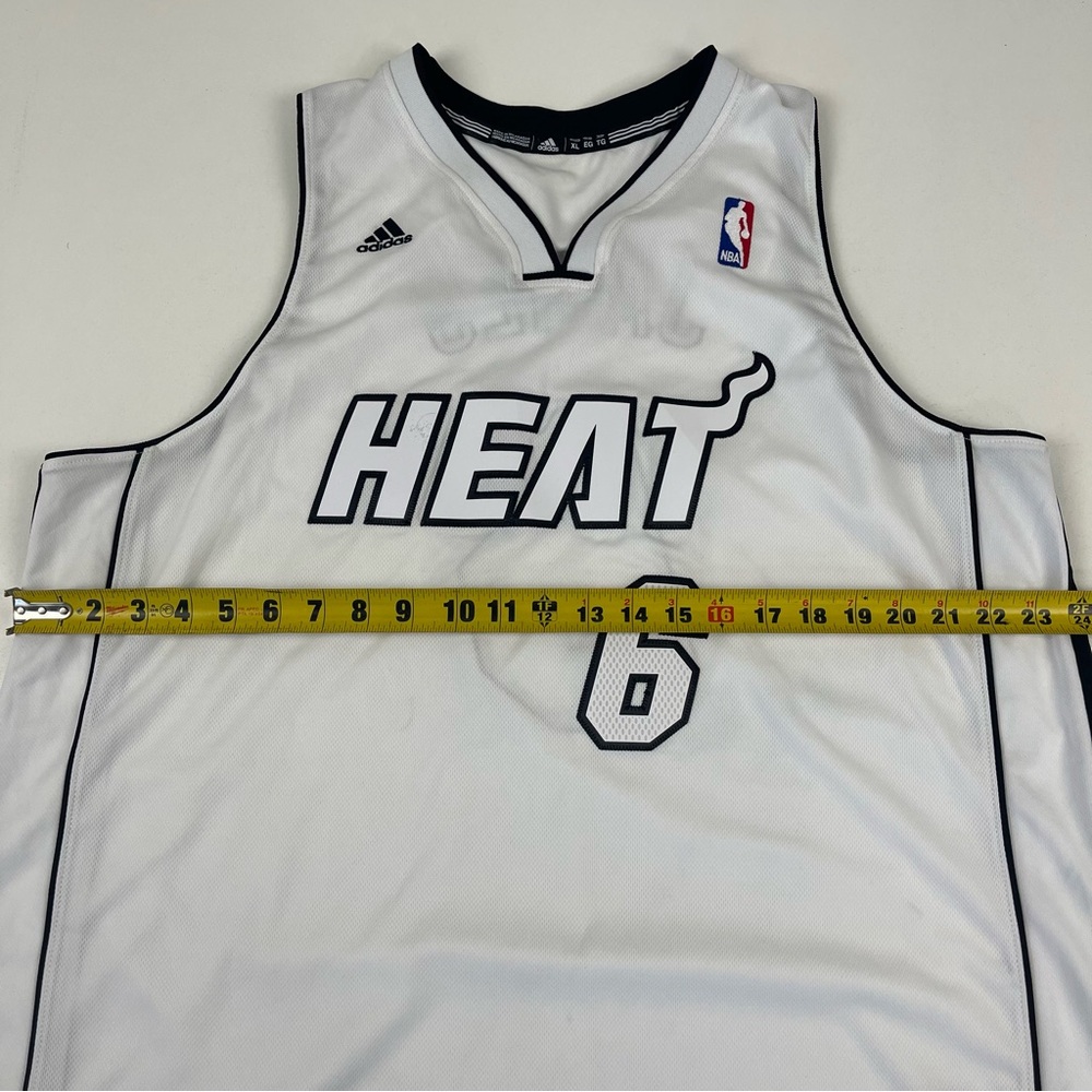 Adidas *Rare* White hot Miami Heat LeBron James Jersey - Picture 8 of 12
